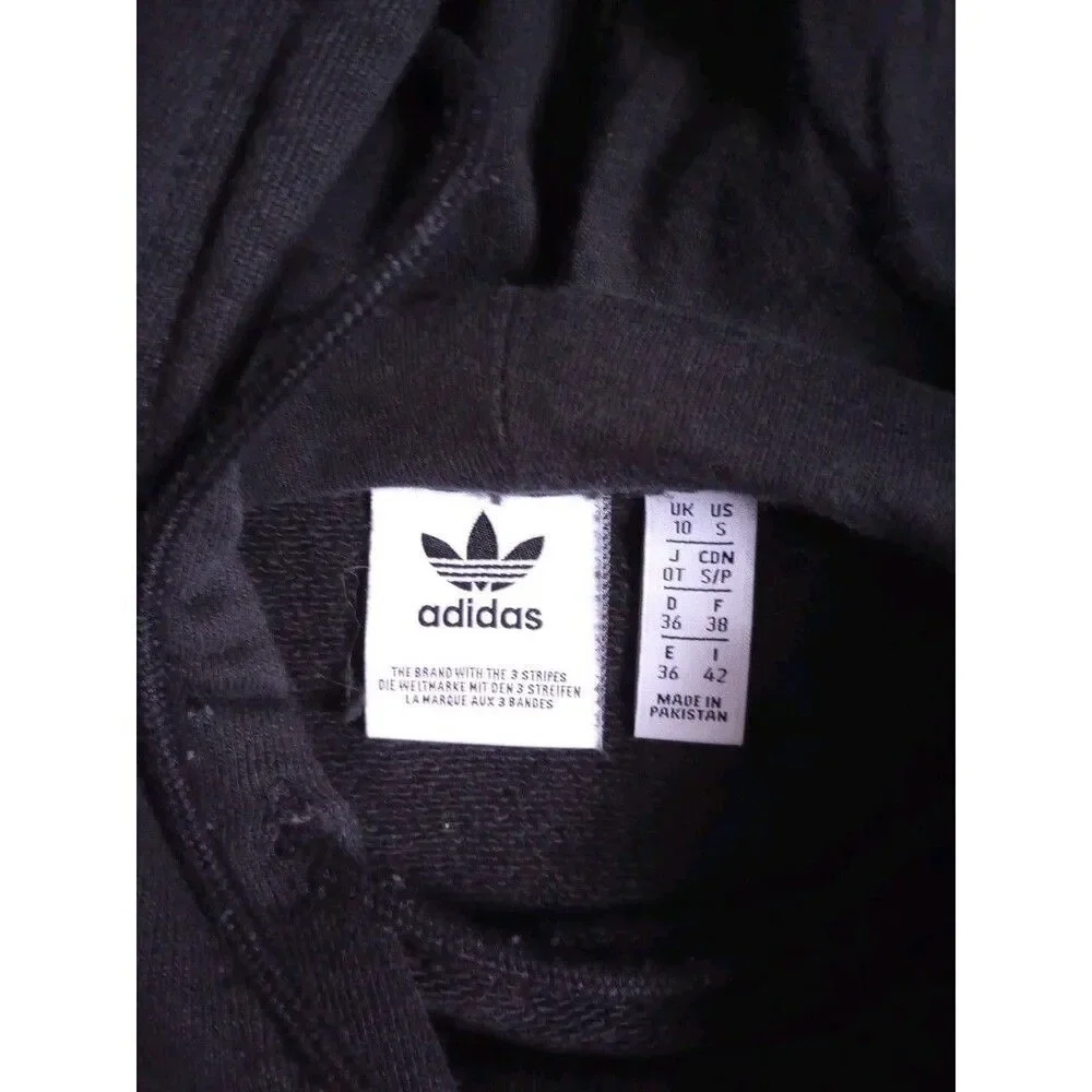 Adidas Men's Pullover Hoodie Black Large Trefoil Logo Size Small